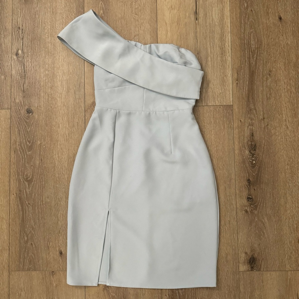 NWOT HAODUOYI Asymmetrical Dress Light Blue Mini Skirt Women’s Small